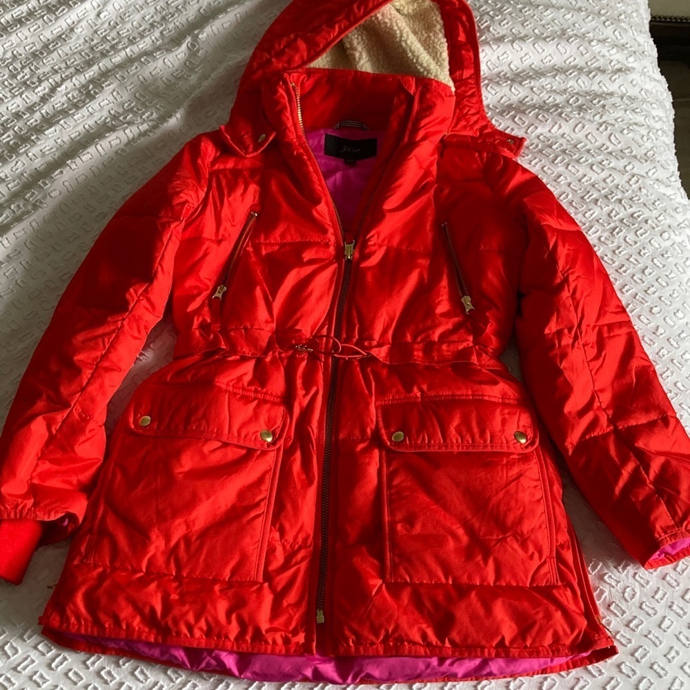 J. Crew Red and Pink Jacket